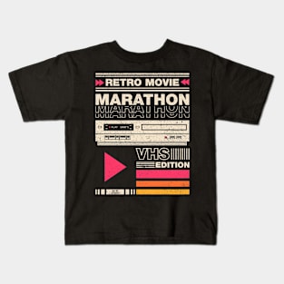 Retro Movie Marathon VHS Edition Kids T-Shirt